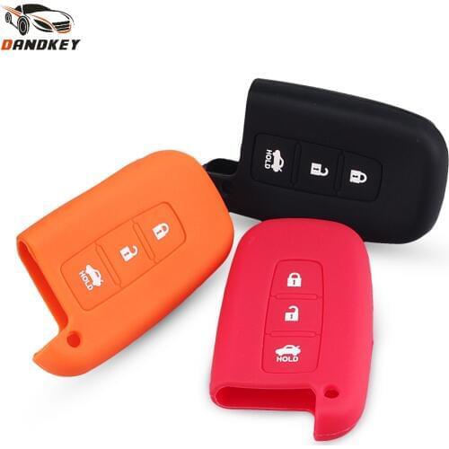 Dandkey 3 Button Silicone Cover Smart Key Case For Hyundai IX35 Accent Equus Genesis For Kia Sportage Forte Optima Soul Sorento