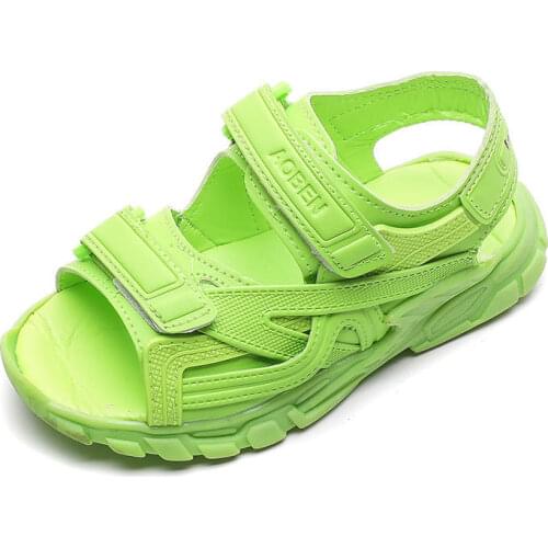 Children sandals 2020 summer new boys and girls fashion candy color shoes soft bottom baby sandals shoes