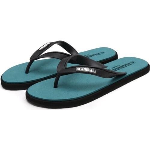 Flip-flops Mens Solid Color Non-Slip Shoes Summer Wear-Resistant Trend Outdoor Rubber Soft Sole Casual Outer Wear Flip Flops