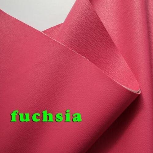 Fuchsia Small Lychee Pattern PU Synthetic Leather Faux Leather Fabric Upholstery Car Interior Sofa Cover 54" Wide Per yard