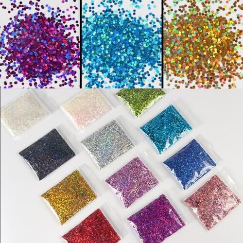 130g Holographic Glitter Hexagon Shape Shinny Flakes Nail Sequins Design For Nails Decorations Accesoires Manicure Sets 13 Bag