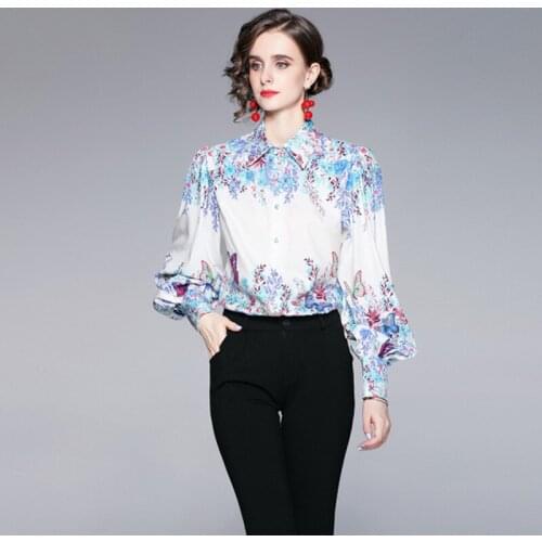 Блузки с принтом HHXERTOTF China At AliExpress