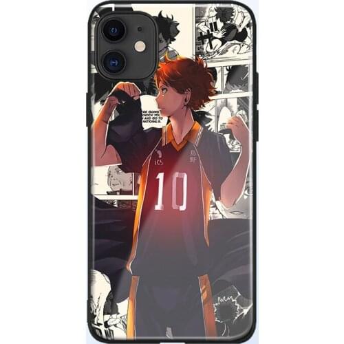 Hinata Shoyo Haikyuu!! anime phone case glass shell for iPhone SE 6s 7 8 x xr xs 11 pro max Samsung S note 8 9 10 20 ultra Plus