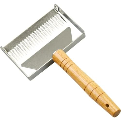 Beekeeping Tools Uncapping Fork Scraper Honey Cutter Wooden Handle Bee Hive Shovel Cutting Tool