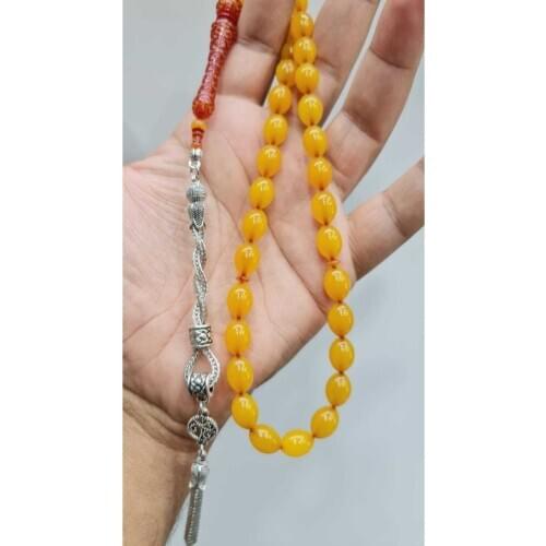 Islamic Tasbih Muslim Rosary Beads 33 Prayer Rosary For Men Bracelet For Men Accessory amber oltu amber stone Handmade Turkey