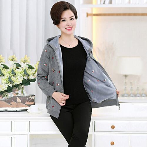 Plus Size 5XL 2019 Autumn Women Zipper Hoodies Plus velvet Coat Female Slim Fit Fleece Jackets Long Sleeve Warm Fur Long Coats