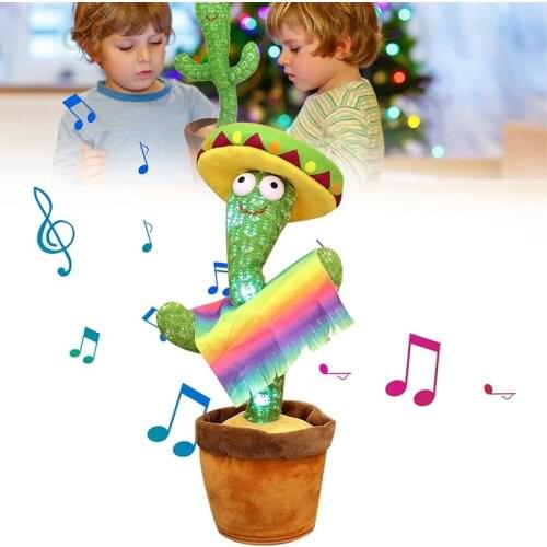Lovely Talking Toy Dancing Cactus Doll Speak Talk Sound Record Repeat Toy Kawaii Cactus Toys Children Home Decor