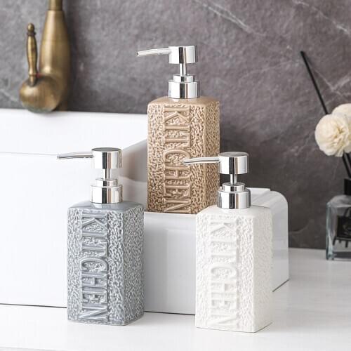 New Arrival Bathroom Ceramic Lotion Bottle Liquid Soap Dispenser ABS Pump Wedding Gifts Bathroom Organizer SZ-LB20112913