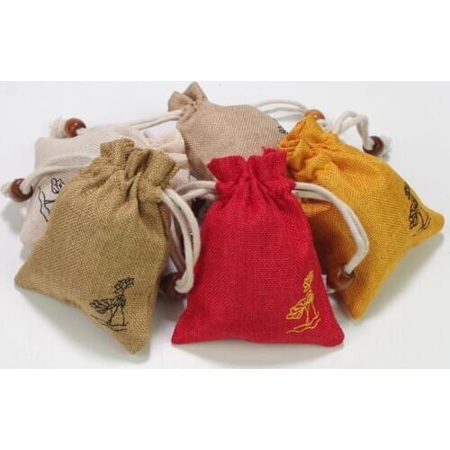 Wholesale 10pieces/lot Cotton Linen Storage Bag pure color Jewelry Package for necklace/bracelet/earrings Gift Box