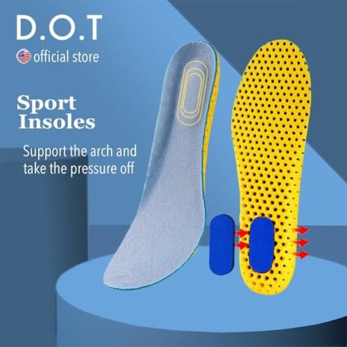 D.O.T Insoles Orthopedic Memory Foam Sport Support Insert Woman Men Shoes Feet Soles Pad Orthotic Breathable Running Cushion