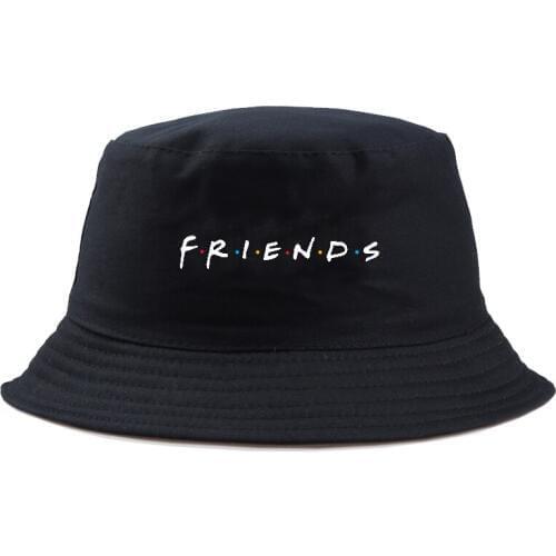 FRIENDS Bucket Hat Men Women Summer Bucket Cap cotton friends embroidery panama Hats Hip Hop Fishing Fisherman Hat sun hats