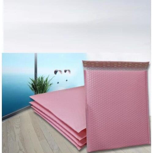 100pcs Large Pink Plastic Shipping Bubble Envelope Waterproof Shockproof Self Sealing Padded Mailing Bag