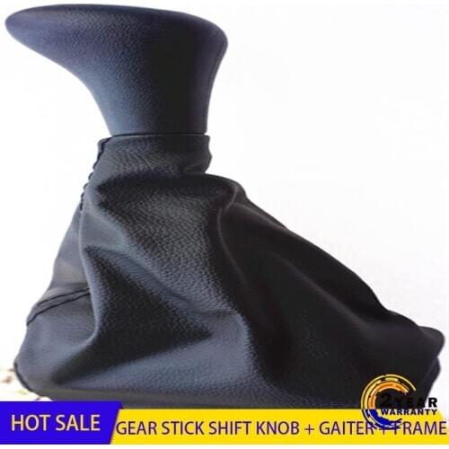 GEAR STICK SHIFT KNOB + GAITER + FRAME FOR MERCEDES BENZ C CLK E class 6 SPEED w202 w208 w210