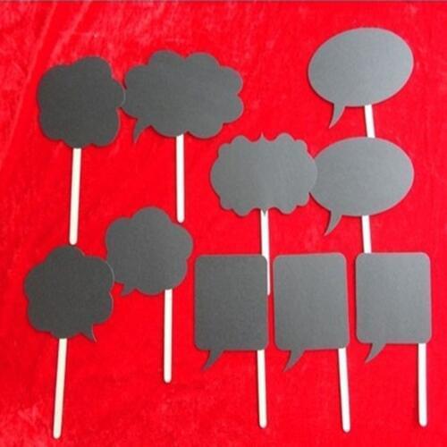 DIY 10pcs black cards 10pcs sticks Photo Booth Props Love DIY Photography Wedding Decoration Party photobooth
