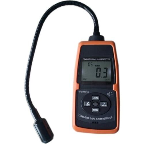 SPD202/EX Flammable Gas Leak Detector Digital Combustible Gas Alarm Meter Acousto-optic alarming 0-100%LEL 50-50000ppm 10 second