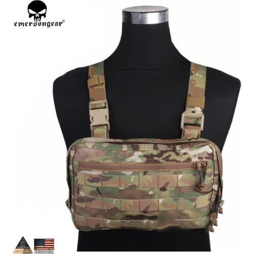 EMERSONGEAR EDC Bag Chest Recon Bag Tool Pouch Combat Tactical Vest Pouch Bag Multicam Black EM9285