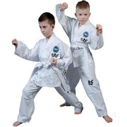 2020 Hot Sale ITF approved Taekwondo Student Uniform Doboks With Design Embroidery Kimono Pattern Cotton Uniform For Adult kids
