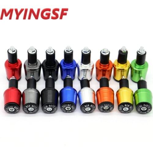 2Pair MTB Bike Handlebar Grips Bar End Cap 22mm Plug motor bar counterweight grips end For Kawasaki ninja Yamaha Honda Suzuki