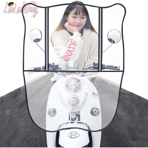 2021 Universal Bike Motorcycle Motorbike Windshield Windscreen，Electric motorcycle Tall Clear Replacement Windshield Adjustable