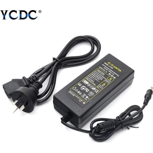 AC DC power adapter 12V 7A 84W Converter Adapter Charger DC5.5*2.1mm Plastic case LED driver with EU US UK AU plug