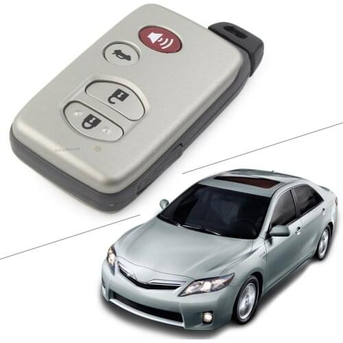 Auto Uncut Smart Remote Key Shell Case Fob 4Button for TOYOTA 4Runner 10-14 Prius 10-13 Camry 07-10 Land Cruiser 08-14