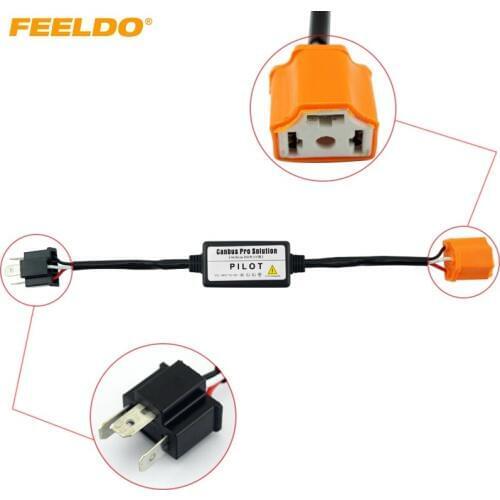 FEELDO 10Pcs H4 Hi/Lo Digital LED Headlight Code Error Cancellers Canbus Pro for BMW For Audi For VW Volkswagen #FD-4415