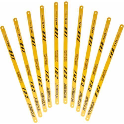 10 Pcs Hacksaw Blade Bl-Metal HSS 300*12.6*0.6mm Hand Saw 24T/32T Scroll Saw For Cutting Stainless Steel Wood Hand Tools