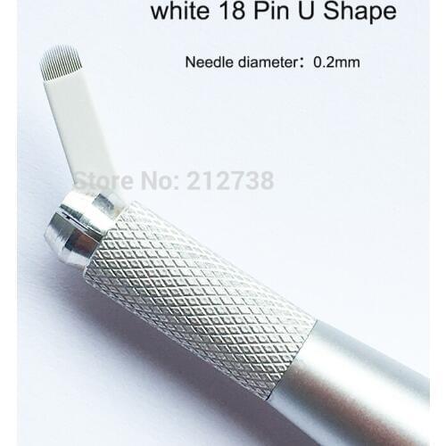 Free Shipping U Shape Needle Blade Permanent Makeup Blades Needles for Manual Pen 18pins Microblading Circular Arc Needle Blade