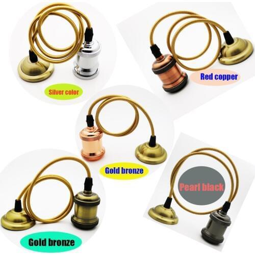 Hot Selling Lamp Base E27 Vintage Loft Retro Lamp Holder Pendant Bulb Light Ceramic core lamp E27 base Screw Socket 5 Colors