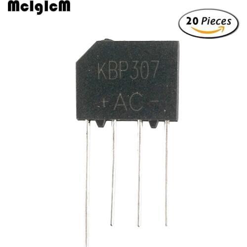 MCIGICM 20PCS 3A 1000V diode bridge rectifier kbp307