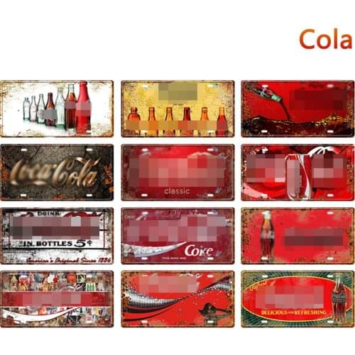 Cola Metal Posters Iron Painting Vintage Home Decor for Bar Pub Club Man Cave Vintage Metal Sign 30x15cm