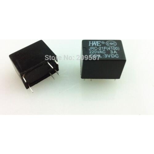 10pcs Miniature PCB Relay JRC-21F 4100 3V 6 Pins