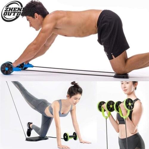 Multi-functional Belly Wheel Double Fitness Abdominal Muscle Roller Belly Exercise Workout Equipments Home Comprehensive