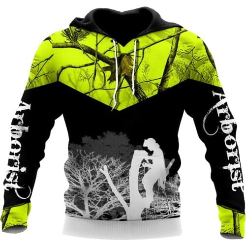 Fashionable Beautiful Arborist Chainsaw Sweatshirt 3D print Unisex casual Zip Hoodie casual Street hip hop Hoodie
