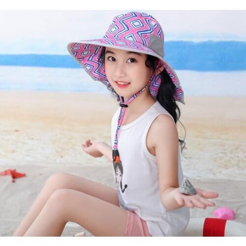 Adjustable Summer SPF 50+ Child Sun Hat Travel Beach Swim Cap Kids Infant Outdoor Sport Hiking Fishing Hats