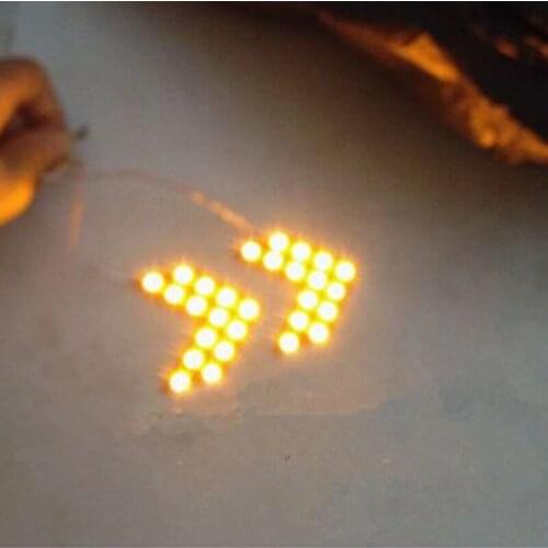 14 SMD LED Lamp Rear View Mirror Warning Car Arrow Light Indicator DC12V 5.5*4cm Brake Truck Motorcycle Signal
