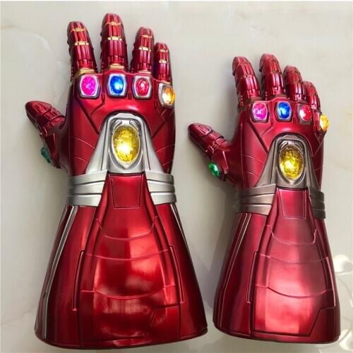 1: 1 LED Light Gauntlet Fingers Flexible War Cosplay LED Gloves Kids Halloween Costume Pro Gift