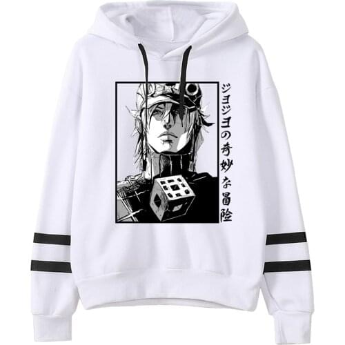 Jojo Bizarre Adventure Hoodies Sweatshirts 2021 Autumn Winter Loose Hooded Sweatshirt Casual Pullover