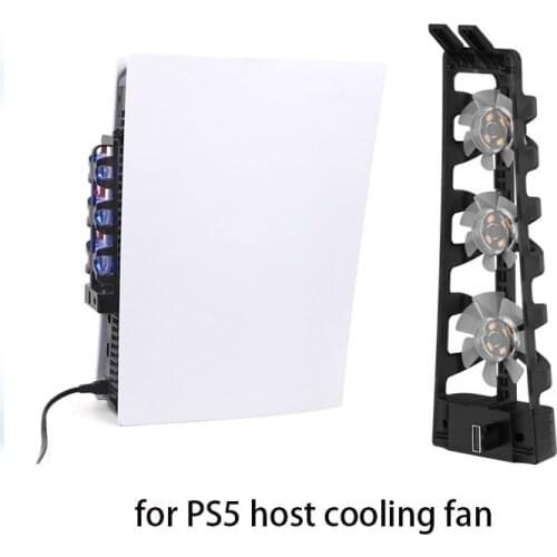 Vertical Stand USB With 3 Cooling Fan Cooler For Playstation 5 For PS5 Console Host Radiator Heat Dissipation Game Accessories
