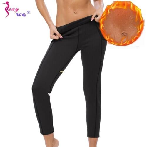 SEXYWG Hot Thermo Body Shaper Womens Slimming Cropped Pants Hot Neoprene for Weight Loss Waist Fat Burning Sauna Leggings Shaper