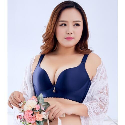 Ladies Women Sexy Underwear 3/4 Cup Padded Lace Sheer Bra Large Cup B C D Underwear Womens Big Size Bra Sexy Lingerie