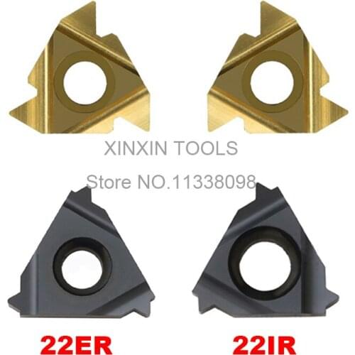 10PCS 22ER 22IR 22NR 3.5/4.0/4.5/5.0/5.5/6.0 ISO ,Indexable Tungsten Carbide Threading Lathe Inserts for Threaded Lathe Holder
