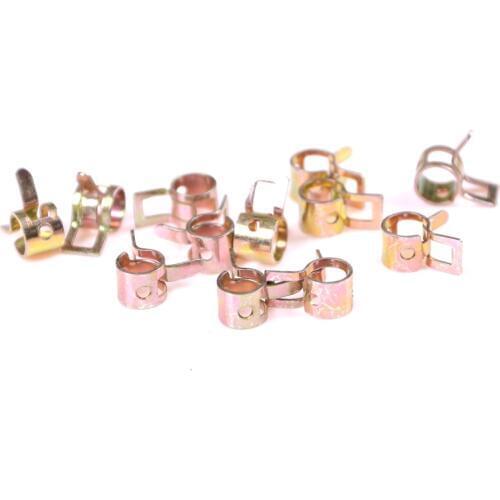 10Pcs/lot Motorcycle 5-10mm Spring Clip Vacuum Fuel Hose Line Silicone Pipe Tube Band Clamps Fastener