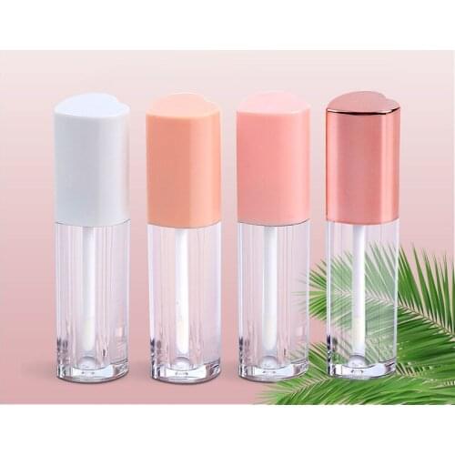 100Pieces 4ml Lip Gloss Tubes Empty Lip Gloss Containers Clear Lip Balm Bottle with Rubber Stoppers