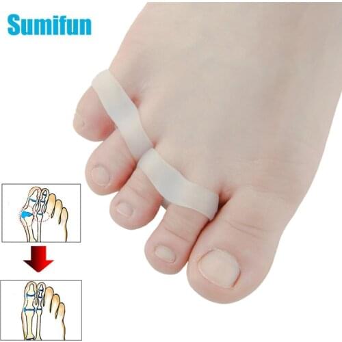 20pcs Toe Separator Stretchers Straighteners Alignment Bunion Gel 2 Holes Pain Relief Foot Care Tools Pedicure D2234