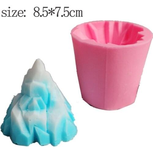 DIY Handmade Iceberg Candle Aromatherapy Silicone Mold Dessert Ice Cream Molds Craft Wax Mould
