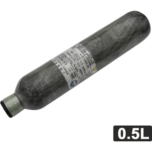 PCP Paintball Cylinder Carbon Fiber Air Tank 0.5L 4500psi 300BAR M18*1.5 1 piece/lot