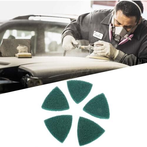5pcs Scouring Pad Triangle Scouring Pad Polishing Pads Self Adhesive Plate Grinding Machine Accessories Dropshipping New