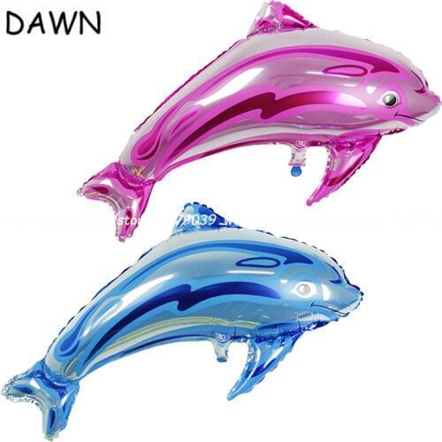 50pcs/lot Party Surprise Aluminum Animal Dolphin Foil Balloons birthday party wedding decoration Foil balloon