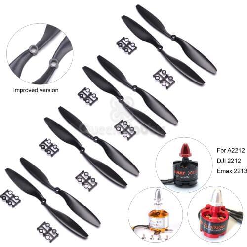 8pcs 1045 10" Propeller Prop CW CCW Blade for F450 F550 RC Quadcopter Fit for A2212 KV1000 2212 920kv MT2213 935kv Motor